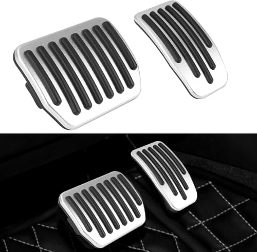 ZHANGJF Auto Pedale Für Ford New Mondeo Edge at 2015-2017, Gaspedal Bremse Kein Bohren Restfoot Pedal Pads Bremspedalabdeckung Bremse Fußplatten von ZHANGJF