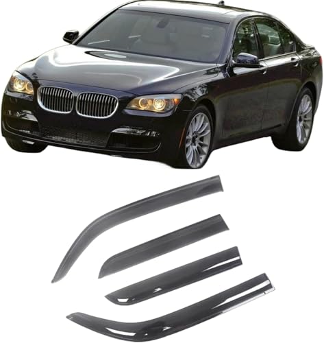 ZHANGJF Windabweiser Für BMW 7 Series F01 2009-2015,Windabweiser Regenabweiser Windschutz Schwarz Auto Frontscheibe Sonnendach Wetterleiste von ZHANGJF