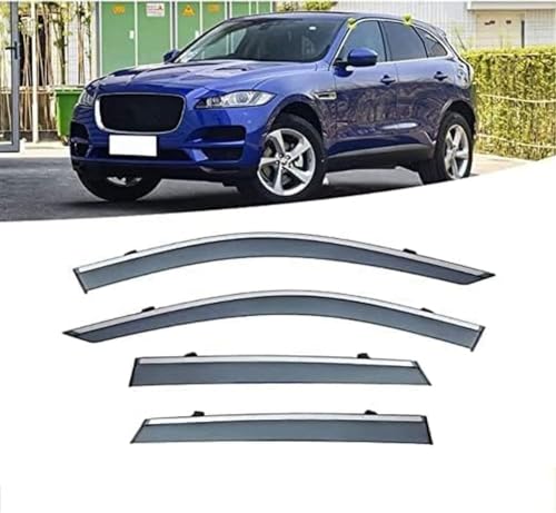 ZHANGJF Windabweiser Für Jaguar F-PACE 2016+, Windabweiser Regenabweiser Windschutz Schwarz Auto Frontscheibe Sonnendach Wetterleiste von ZHANGJF
