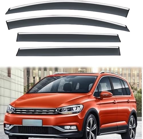 ZHANGJF Windabweiser Für VW Touran L 2016-2021,Windabweiser Regenabweiser Windschutz Schwarz Auto Frontscheibe Sonnendach Wetterleiste von ZHANGJF