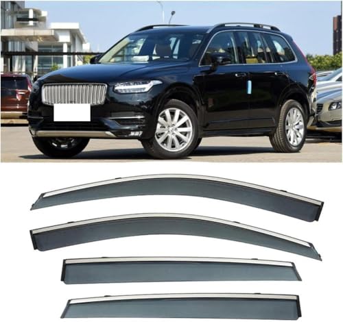 ZHANGJF Windabweiser Für Volvo XC90 2015-2022, Windabweiser Regenabweiser Windschutz Schwarz Auto Frontscheibe Sonnendach Wetterleiste von ZHANGJF