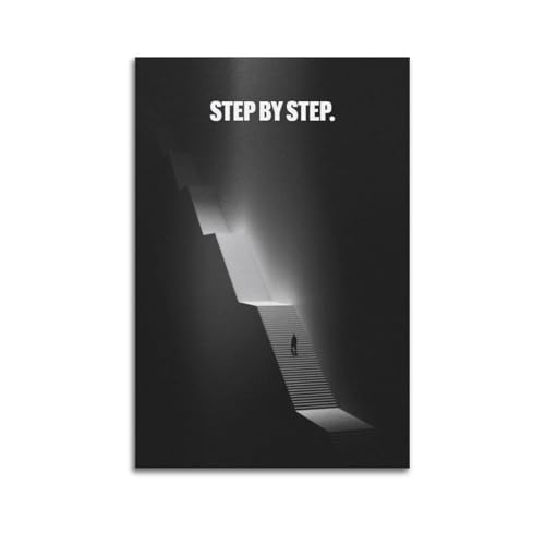 Treppen-Wandkunst, motivierendes Dekor, Poster für Studium, künstlerisches Wandbild, modernes hängendes Dekor-Poster, 30 x 45 cm von ZHANGJIENAN