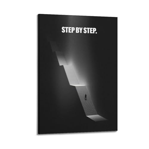 Treppen-Wandkunst, motivierendes Dekor, Poster für Studium, künstlerisches Wandbild, modernes hängendes Dekor-Poster, 40 x 60 cm von ZHANGJIENAN