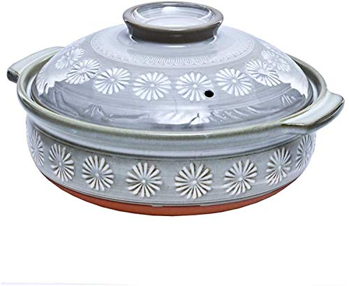 Terrakotta Kochtopf Japanischer Donabe-Keramiktopf, Auflauf, Suppenauflauf, Tontopf Mit Deckel, Wärmeisolierung, Heißer Topf, Bodentopf Mit Zwei Griffen, Blau-weißes Porzellan-Eintopf-Suppenkochgeschi von ZHANGQIYING