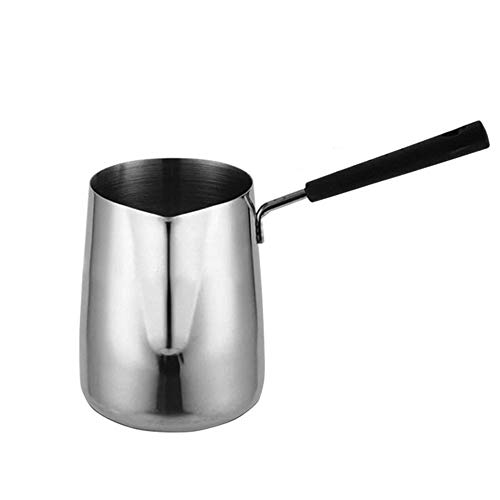 ZHANGTING Induktionsgeeigneter Edelstahl-Milchtopf mit Antihaftbeschichtung, kleiner Milchtopf für Tee, Kaffee, Kochtopf (350 ml) von ZHANGTING