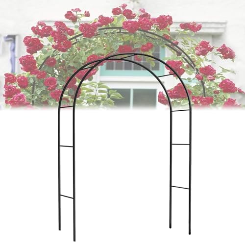 Robuster Metall-Hochzeitsbogen – große Gartenlaube aus Eisen für Blumen, Rosenständer, Brautparty-Dekorationen, Outdoor-Gartendekoration in Schwarz, Weiß, Grün von ZHANGshouf