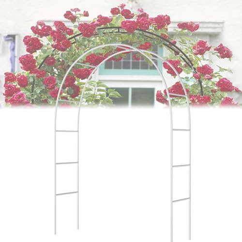 Robuster Metall-Hochzeitsbogen – großes Eisen-Rankgitter für Blumen, Rosenbögen, Laubendekoration für Brautpartys und Veranstaltungen im Freien – elegantes schwarz-weiß-grünes Design von ZHANGshouf