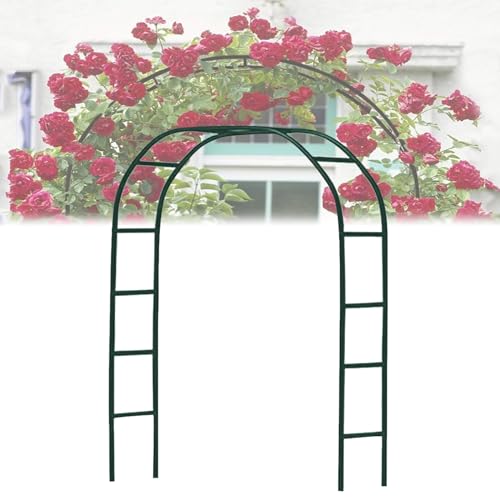 Robuster Metall-Hochzeitsbogen – großes Eisenspalier für Gartendekoration, Rosenständer, Brautparty-Dekorationen, elegante schwarz-weiße Laube für Veranstaltungen im Freien von ZHANGshouf