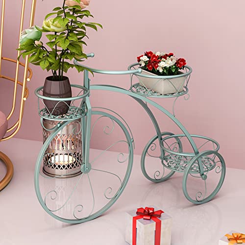 ZHANGshouf Gestuftes Metall-Pflanzgefäßregal | Pflanzen-Ausstellungsregal für drinnen und draußen | 3-Topf-Blumenständer | dekorativer Pflanzenhalter für Garten & Zuhause – Blau von ZHANGshouf