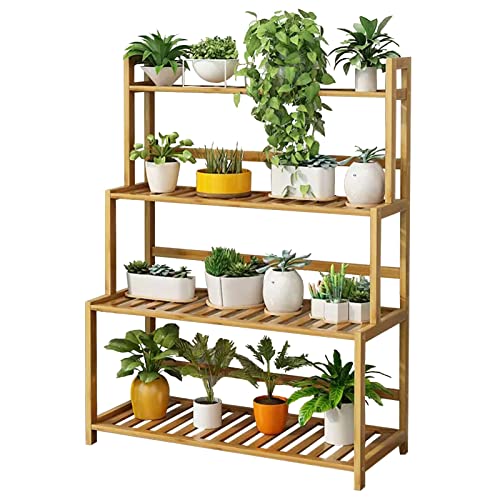 ZHANGshouf Großer Bambus-Pflanzenständer – abgestuftes Eckregal für hohe Töpfe – Ausstellungsregal und Blumentopfhalter – Gartenleiter, Pflanzgefäß 80 x 33 x 103 cm ZHANGshouf Großer Bambus-Pflanzenständer – abgestuftes Eckregal für hohe Töpfe – Ausstellungsregal und Blumentopfhalter – Gartenleiter, Pflanzgefäß 80 x 33 x 103 cm von ZHANGshouf