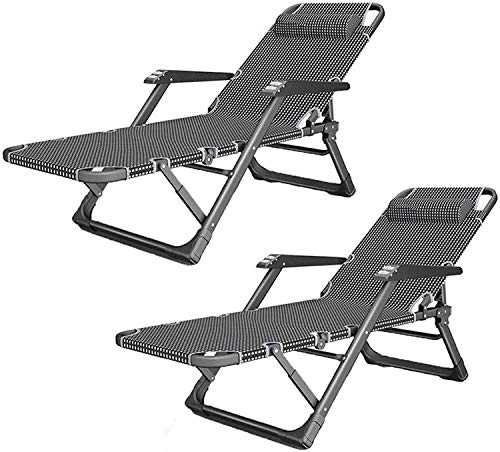 ZHANGshouf Leichte Sonnenliege, Faltbare Gartenstühle, Sonnenliege, Liegestuhl, 2er-Set Zero Gravity-Sonnenliegen, klappbarer Lounge-Garten-Strandstuhl von ZHANGshouf