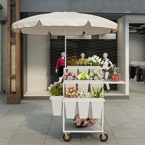 ZHANGshouf Leiterförmiger Metall-Blumenwagen mit 18 Eimern – Pflanzen-Ausstellungsständer für drinnen und draußen, perfekt für Zuhause, Terrasse, Garten und Blumenläden – weißes Topfregal ZHANGshouf Leiterförmiger Metall-Blumenwagen mit 18 Eimern – Pflanzen-Ausstellungsständer für drinnen und draußen, perfekt für Zuhause, Terrasse, Garten und Blumenläden – weißes Topfregal von ZHANGshouf