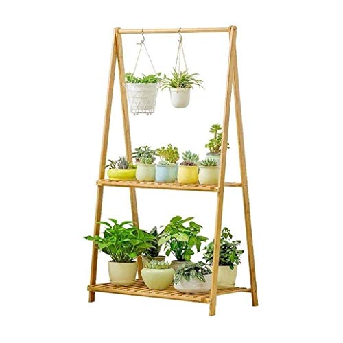 ZHANGshouf Mehrschichtiger Pflanzenständer für Heimdekoration – Blumentopfhalter für drinnen und draußen, Khaki, 70 x 43 x 129 cm, vielseitiges Bonsai-Regal für Balkon, Terrasse und Garten von ZHANGshouf