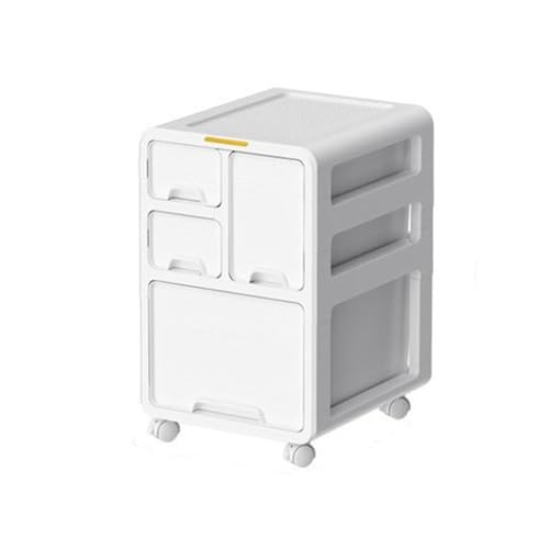 ZHANGshouf Mobiler Aktenschrank unter der Schreibtischschublade, montierte Kunststoffschubladen auf Rädern, 3. Stock, Basic von ZHANGshouf