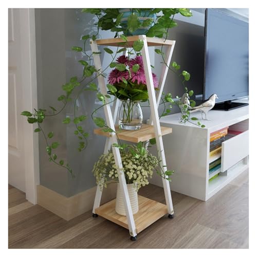 ZHANGshouf Multifunktionaler Metall-Blumenständer und Topf-Aufbewahrungsregal, stilvoller Pflanzenhalter für Wohnzimmer, vielseitiges Tablett, platzsparendes Design, Farbe 1, 100 x 30 x 30 cm von ZHANGshouf