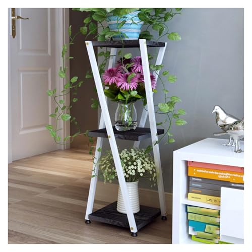 ZHANGshouf Multifunktionaler Metall-Blumenständer und Topf-Aufbewahrungsregal, stilvolles Pflanzenregal für Wohnzimmer, vielseitiges Tablett, Farbe 3, 100 x 30 x 30 cm von ZHANGshouf