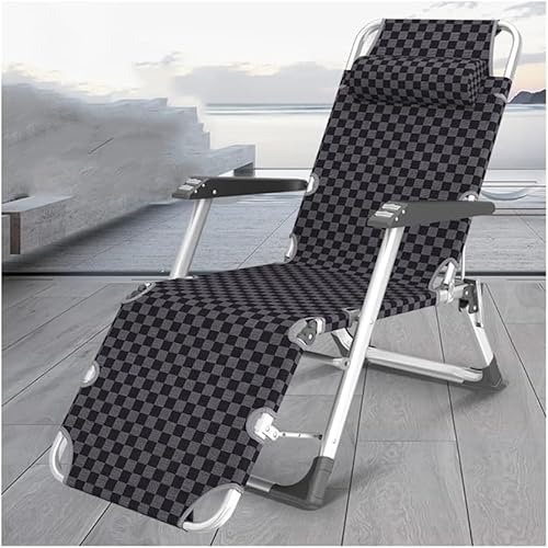 ZHANGshouf Schwerkraftstühle Patio-Loungestühle Outdoor-Strandstuhl mit Kissen Verstellbarer klappbarer Liegerasen von ZHANGshouf