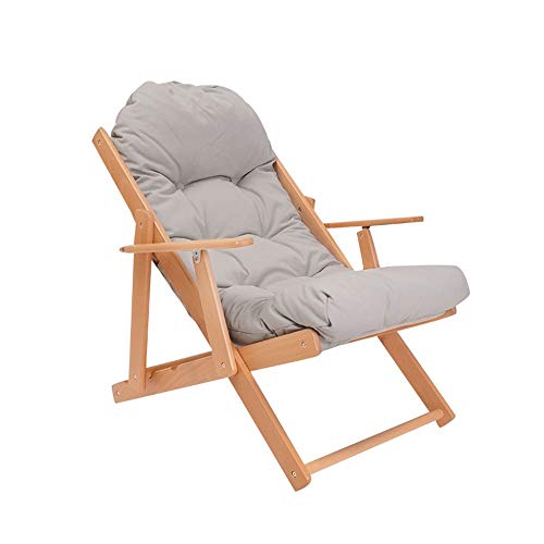 ZHANGshouf SunLoungers Lounge Chair Folding Lunch Break Lounger Lounger Folding Office Rocker Chair Lounger Wood Balcony Chair Collapsible von ZHANGshouf