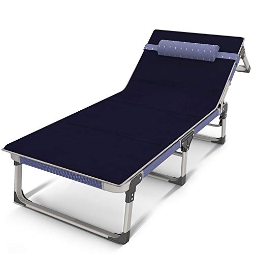 ZHANGshouf SunLoungers Lounge Chair Tragbares Klappbett 4-Gang-Einstellung Verbreiterung Dreifach faltbar Individuelles Büro-Campingbett Zusammenklappbar von ZHANGshouf