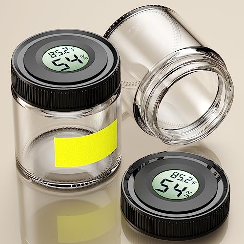 ZHANXUBIO Klassisches Glas, geruchsdicht, Kräuterbehälter, Dil Unkrautbehälter, Dil Unkrautdosen (100 ml, transparent, 2 Stück) von ZHANXUBIO