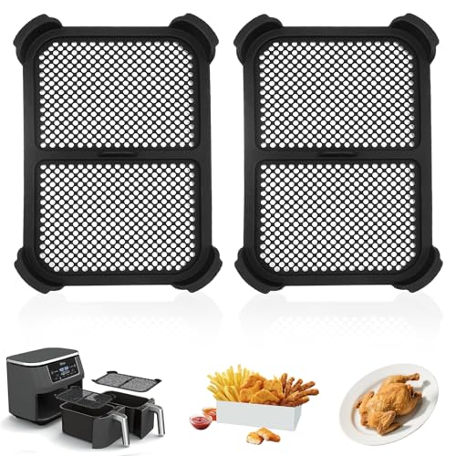 2 Stück Spritzschutz für Ninja Foodi Max Dual Zone AF400EU & AF451EU, Silikon Spritzschutz für Ninja Heißluftfritteuse Zubehör, Airfryer Zubehör für Ninja Heizspirale und Ventilator von ZHAO GE