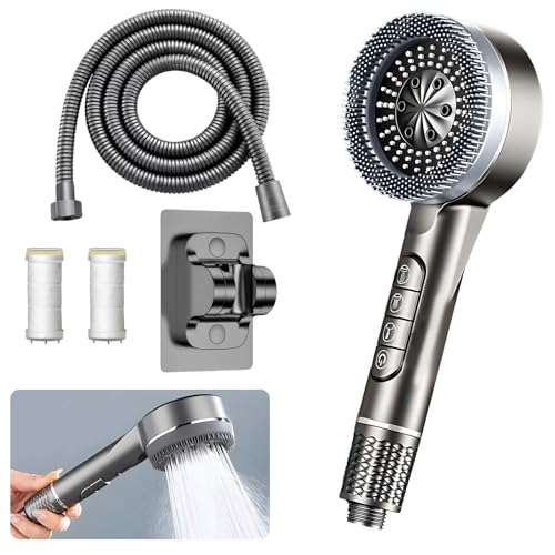 Duschkopf Wassersparender mit Filter, Hochdruck Handbrause, 4 Strahlarten Duschkopf Wassersparend mit Stoppfunktion, Sparduschkopf mit Antikalk-Funktion,für Entfernen vom Rest-Chlor, harten Wasser Duschkopf Wassersparender mit Filter, Hochdruck Handbrause, 4 Strahlarten Duschkopf Wassersparend mit Stoppfunktion, Sparduschkopf mit Antikalk-Funktion,für Entfernen vom Rest-Chlor, harten Wasser von ZHAO GE