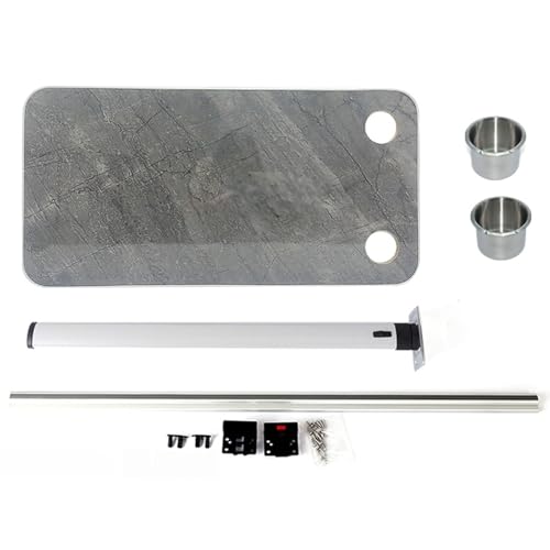 Klappbare Wohnmobiltische, Klapptisch Camping, Klappbares Standbein aus Aluminiumlegierung für Wohnmobile(Gray) von ZHAOBEIK