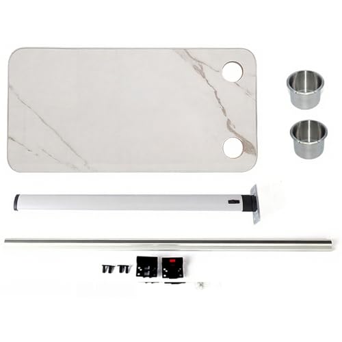 Klappbare Wohnmobiltische, Klapptisch Camping, Klappbares Standbein aus Aluminiumlegierung für Wohnmobile(White) von ZHAOBEIK