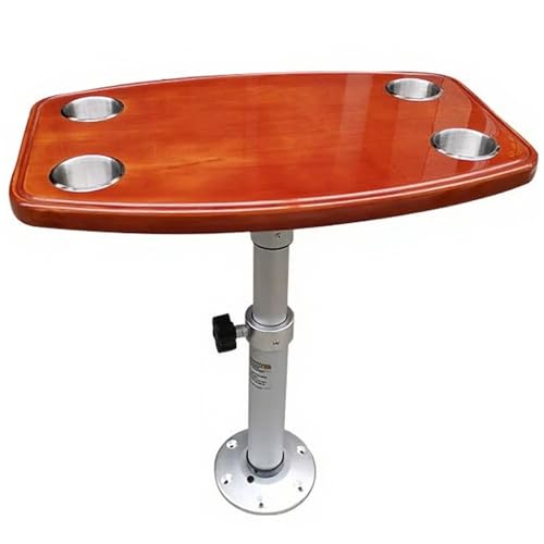 ZHAOBEIK 60×38cm Bootstisch, Abnehmbarer Wohnmobil Tisch mit 4 Getränkehaltern und Verstellbarer Stützstange für Wohnwagen ZHAOBEIK 60×38cm Bootstisch, Abnehmbarer Wohnmobil Tisch mit 4 Getränkehaltern und Verstellbarer Stützstange für Wohnwagen von ZHAOBEIK