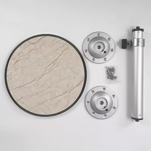 ZHAOBEIK Anhebbarer Wohnmobil Tisch, Wohnmobiltische mit 2 Tassenschlitzen, Höhenverstellbarem Bein Aus Aluminiumlegierung, für Wohnwagen(White) von ZHAOBEIK