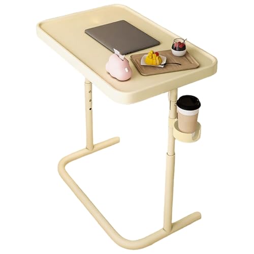 ZHAOBEIK Wohnmobiltische für den Innenbereich Eines Wohnmobils, Wohnmobil-Kleiner Klapptisch mit Einstellbarer Höhe, 30kg Maximale Belastung(Beige) von ZHAOBEIK