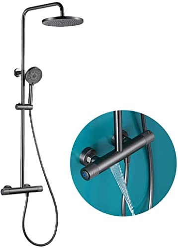 Duscharmatur Set Duscharmatur Duschsystem mit Badewannenauslauf Kombi-Set Regendusche Wandmontiert Regendusche Set 10 Zoll Duscharmatur Badewannenarmatur mit Handbrause und Brausekopf von ZHAOHUAN