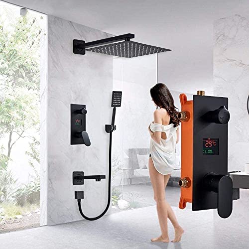 Duschsystem Badarmatur 3 Funktionen Set Duscharmatur Digital Schwarz Matt Regenduschkopf 3 Wege Schalter Duschset Duscharmatur Mela Duschsystem Badarmatur 3 Funktionen Set Duscharmatur Digital Schwarz Matt Regenduschkopf 3 Wege Schalter Duschset Duscharmatur Mela von ZHAOHUAN