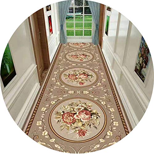 ZHAOHUI-Läufer Teppiche Flur rutschfest Modern 3D Blumen Flur Teppich Schlafzimmer Innen Treppe 6mm Bodenmatte Schneidbar Waschbar, Anpassbar (Color : A, Size : 0.8x6m) von ecopads