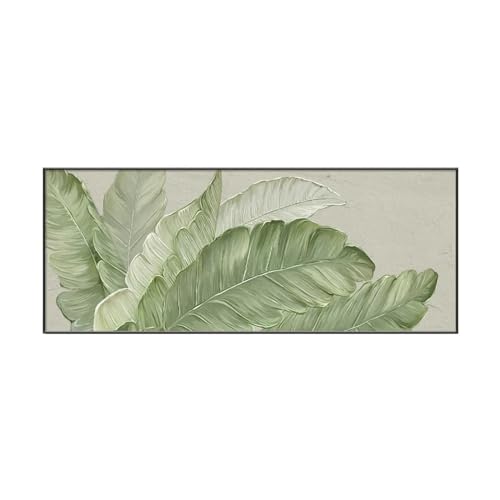 ZHAOLIN Abstraktes großes Ölgemälde mit grünen Blättern auf Leinwand gedruckt, moderne Luxus-Blatt-Poster und Drucke für die Wanddekoration im Wohnzimmer, 70 x 140 cm, rahmenlos ZHAOLIN Abstraktes großes Ölgemälde mit grünen Blättern auf Leinwand gedruckt, moderne Luxus-Blatt-Poster und Drucke für die Wanddekoration im Wohnzimmer, 70 x 140 cm, rahmenlos von ZHAOLIN