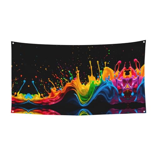 Farbspritzer-Hintergrund, festliches Party-Banner, einseitig für drinnen und draußen, Halloween-Dekoration von ZHAOLQ