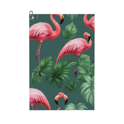 ZHAOLQ Golf-Handtuch, Flamingo, Vogel, Grün, Pflanze, Blätter, schnelltrocknend, Schweißhandtücher, Outdoor, Sport, Yoga, Strand, Fitnessstudio, Reisen, Herren und Damen ZHAOLQ Golf-Handtuch, Flamingo, Vogel, Grün, Pflanze, Blätter, schnelltrocknend, Schweißhandtücher, Outdoor, Sport, Yoga, Strand, Fitnessstudio, Reisen, Herren und Damen von ZHAOLQ