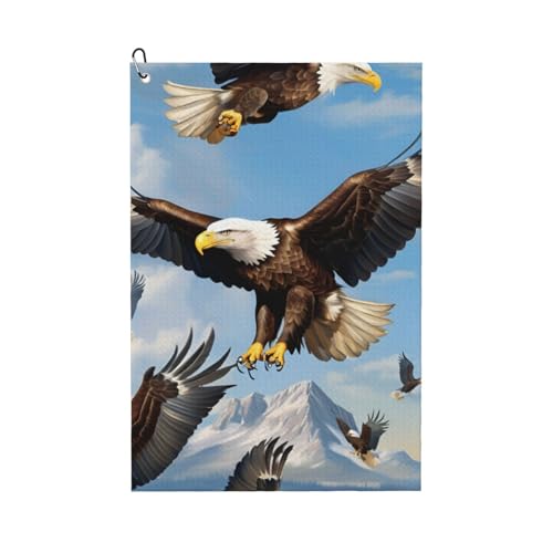 ZHAOLQ Golf-Handtuch, Motiv: Flying Adler, schnelltrocknend, Schweißhandtücher, Outdoor, Sport, Yoga, Strand, Fitnessstudio, Reisen, Herren und Damen ZHAOLQ Golf-Handtuch, Motiv: Flying Adler, schnelltrocknend, Schweißhandtücher, Outdoor, Sport, Yoga, Strand, Fitnessstudio, Reisen, Herren und Damen von ZHAOLQ