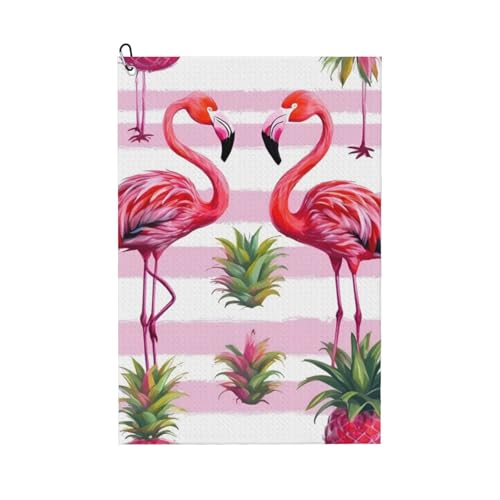 ZHAOLQ Golf-Handtuch mit Flamingo- und Ananas-Druck, schnell trocknend, Schweißhandtücher, Outdoor-Sport, Yoga, Strand, Fitnessstudio, Reisen, Herren und Damen ZHAOLQ Golf-Handtuch mit Flamingo- und Ananas-Druck, schnell trocknend, Schweißhandtücher, Outdoor-Sport, Yoga, Strand, Fitnessstudio, Reisen, Herren und Damen von ZHAOLQ