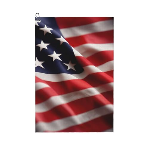 ZHAOLQ Golf-Handtuch mit amerikanischer Flagge, schnelltrocknend, Schweißhandtücher, Outdoor, Sport, Yoga, Strand, Fitnessstudio, Reisen, Herren und Damen ZHAOLQ Golf-Handtuch mit amerikanischer Flagge, schnelltrocknend, Schweißhandtücher, Outdoor, Sport, Yoga, Strand, Fitnessstudio, Reisen, Herren und Damen von ZHAOLQ