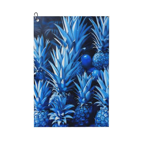 ZHAOLQ Golf-Handtuch mit blauem Ananas-Druck, schnell trocknend, Schweißhandtücher, Outdoor, Sport, Yoga, Strand, Fitnessstudio, Reisen, Herren und Damen ZHAOLQ Golf-Handtuch mit blauem Ananas-Druck, schnell trocknend, Schweißhandtücher, Outdoor, Sport, Yoga, Strand, Fitnessstudio, Reisen, Herren und Damen von ZHAOLQ