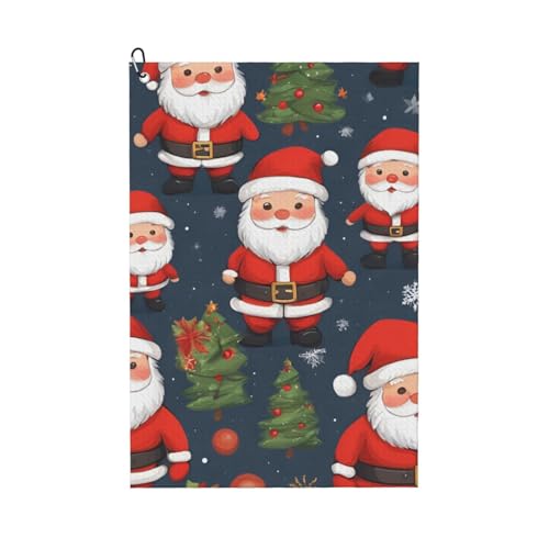 ZHAOLQ Golf-Handtuch mit niedlichem Weihnachtsmann-Aufdruck, schnelltrocknend, Schweiß-Handtücher, Outdoor, Sport, Yoga, Strand, Fitnessstudio, Reisen, Herren und Damen ZHAOLQ Golf-Handtuch mit niedlichem Weihnachtsmann-Aufdruck, schnelltrocknend, Schweiß-Handtücher, Outdoor, Sport, Yoga, Strand, Fitnessstudio, Reisen, Herren und Damen von ZHAOLQ