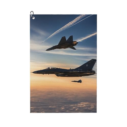 ZHAOLQ Golfhandtuch mit Flugzeug-Motiv "Fighter Jets", schnelltrocknend, Schweißhandtücher, Outdoor-Sport, Yoga, Strand, Fitnessstudio, Reisen, Herren und Damen ZHAOLQ Golfhandtuch mit Flugzeug-Motiv "Fighter Jets", schnelltrocknend, Schweißhandtücher, Outdoor-Sport, Yoga, Strand, Fitnessstudio, Reisen, Herren und Damen von ZHAOLQ