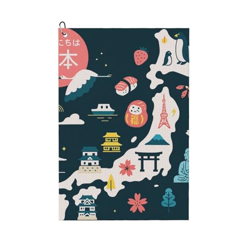 ZHAOLQ Japan-Karte mit kulturellem Symbo-Druck, Golf-Handtuch, schnell trocknend, Schweißhandtücher, Outdoor-Sport, Yoga, Strand, Fitnessstudio, Reisen, Herren und Damen ZHAOLQ Japan-Karte mit kulturellem Symbo-Druck, Golf-Handtuch, schnell trocknend, Schweißhandtücher, Outdoor-Sport, Yoga, Strand, Fitnessstudio, Reisen, Herren und Damen von ZHAOLQ