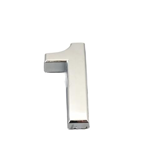 Hausnummer 0123456789 Türnummer Modernes Schild Hausnummer Hoteltür Adresse Ziffern Aufkleber Schild Kunststoff Silber Farbe(1,5cm) von ZHAOQIN