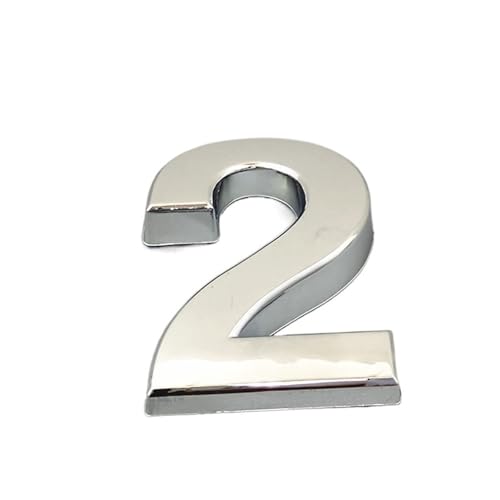 Hausnummer 0123456789 Türnummer Modernes Schild Hausnummer Hoteltür Adresse Ziffern Aufkleber Schild Kunststoff Silber Farbe(2,10cm) von ZHAOQIN