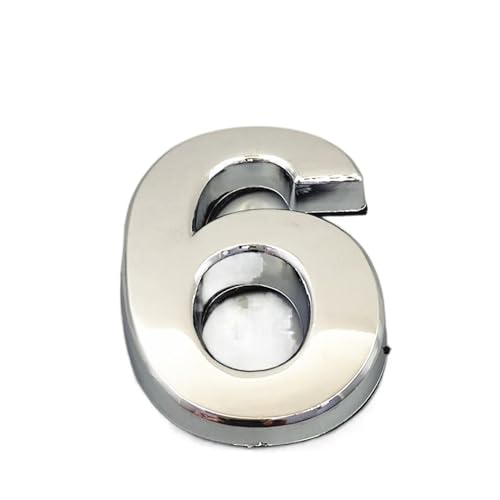 Hausnummer 0123456789 Türnummer Modernes Schild Hausnummer Hoteltür Adresse Ziffern Aufkleber Schild Kunststoff Silber Farbe(6,35mm) von ZHAOQIN