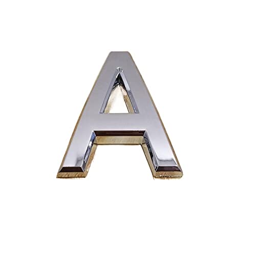 Hausnummer 3,5 cm/5 cm/7 cm/10 cm 0123456789 Moderne Silberplakette Hausnummer Hotel Türnummer Adresse Ziffern Aufkleber Schild Kunststoff(Letter A,3.5cm) von ZHAOQIN