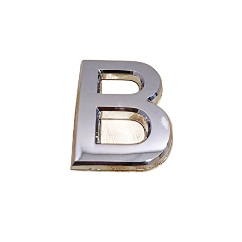 Hausnummer 3,5 cm/5 cm/7 cm/10 cm 0123456789 Moderne Silberplakette Hausnummer Hotel Türnummer Adresse Ziffern Aufkleber Schild Kunststoff(Letter B,7cm) von ZHAOQIN