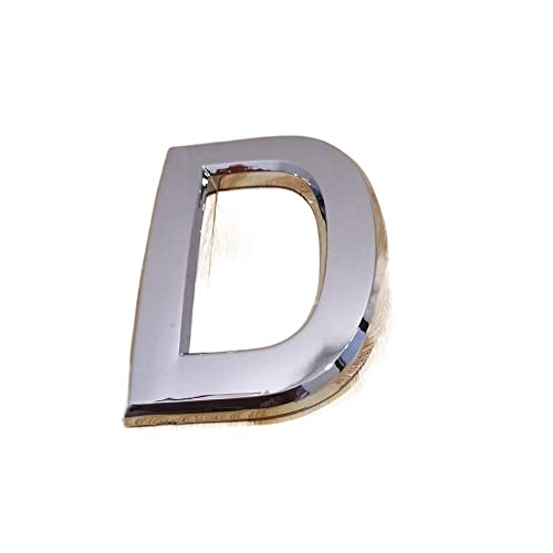 Hausnummer 3,5 cm/5 cm/7 cm/10 cm 0123456789 Moderne Silberplakette Hausnummer Hotel Türnummer Adresse Ziffern Aufkleber Schild Kunststoff(Letter D,10cm) von ZHAOQIN